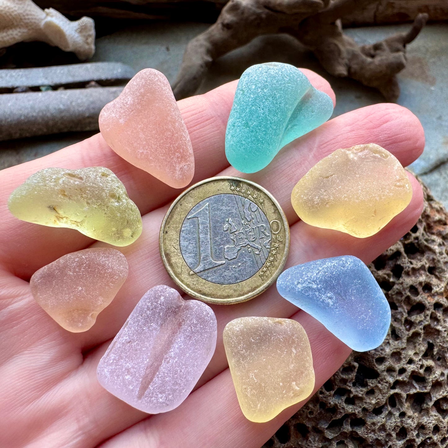 Rare Multi Color Sea Glass Pieces B2975 – Authentic Beach Found Jewelry Supply