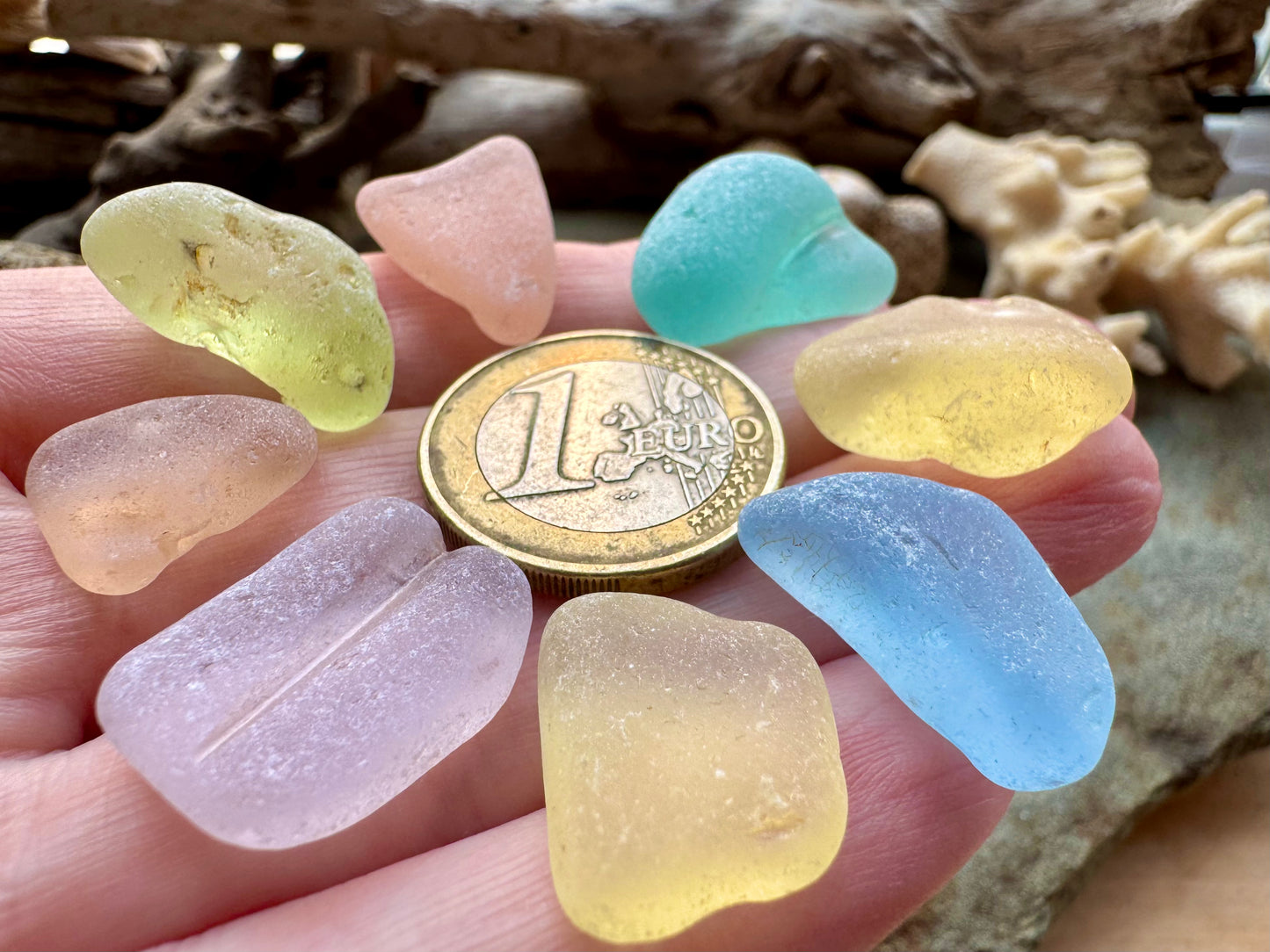 Rare Multi Color Sea Glass Pieces B2975 – Authentic Beach Found Jewelry Supply