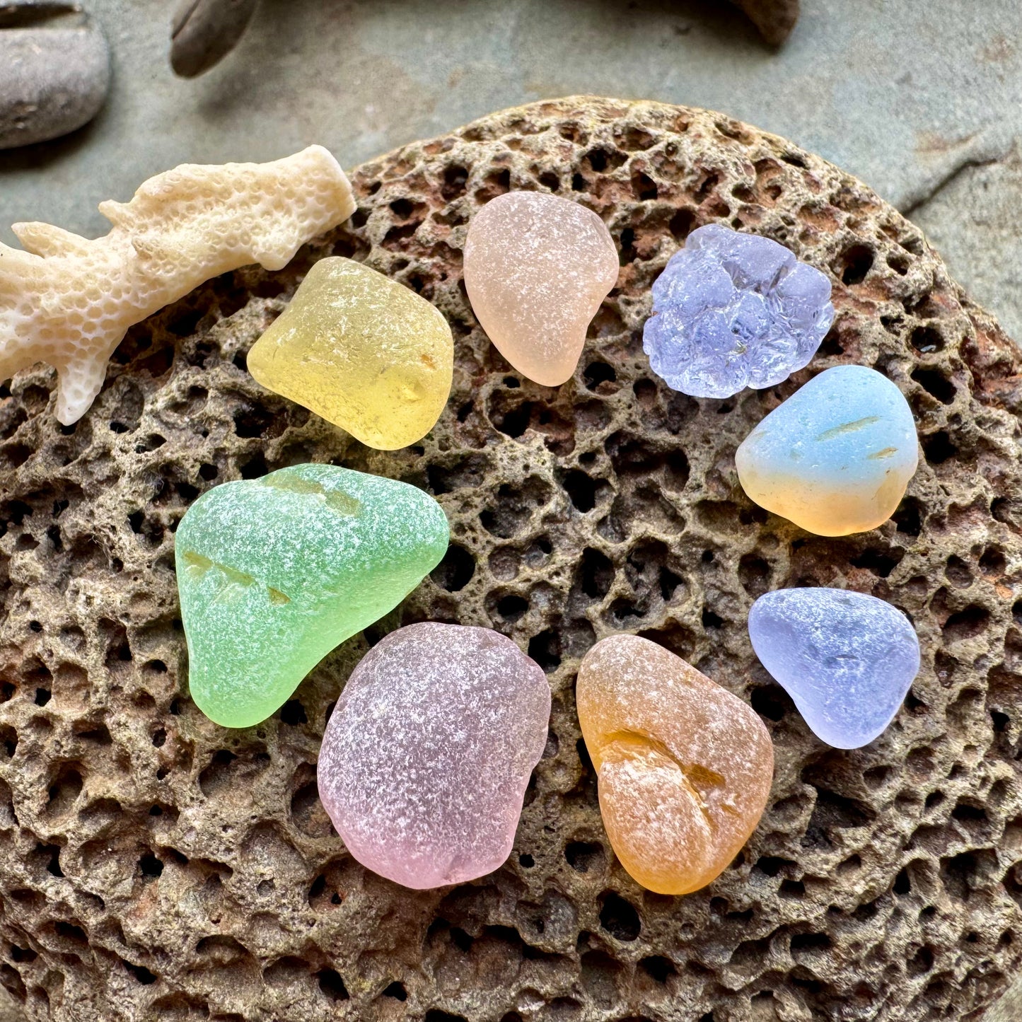 Pastel Multi Sea Glass Mix B2976 – Genuine Beach Sea Glass Pieces for Jewelry Making, Craft Supply, Small Sea Glass Lot