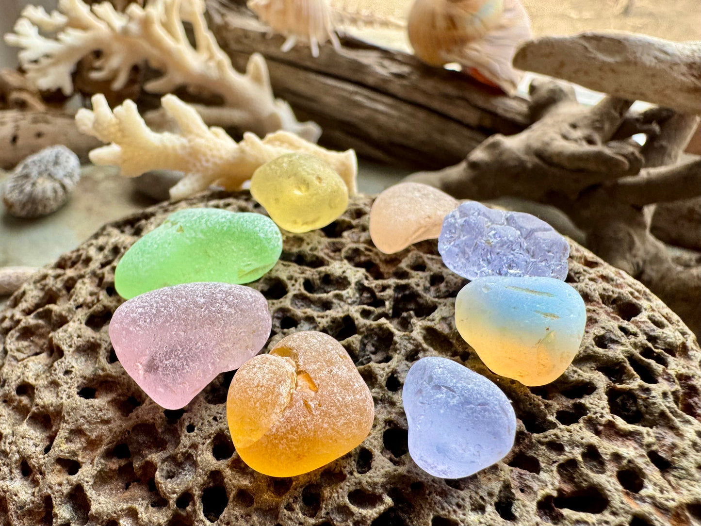 Pastel Multi Sea Glass Mix B2976 – Genuine Beach Sea Glass Pieces for Jewelry Making, Craft Supply, Small Sea Glass Lot