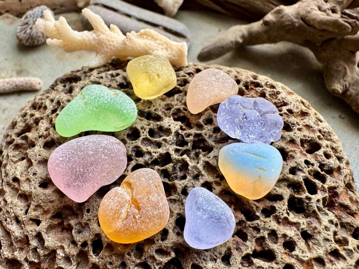 Pastel Multi Sea Glass Mix B2976 – Genuine Beach Sea Glass Pieces for Jewelry Making, Craft Supply, Small Sea Glass Lot