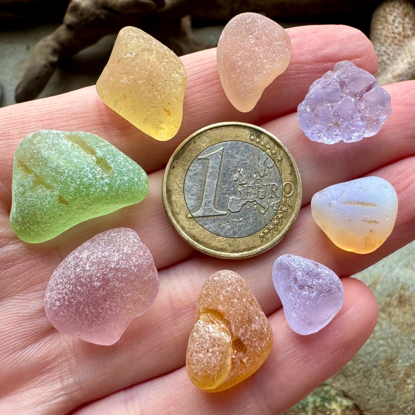 Pastel Multi Sea Glass Mix B2976 – Genuine Beach Sea Glass Pieces for Jewelry Making, Craft Supply, Small Sea Glass Lot