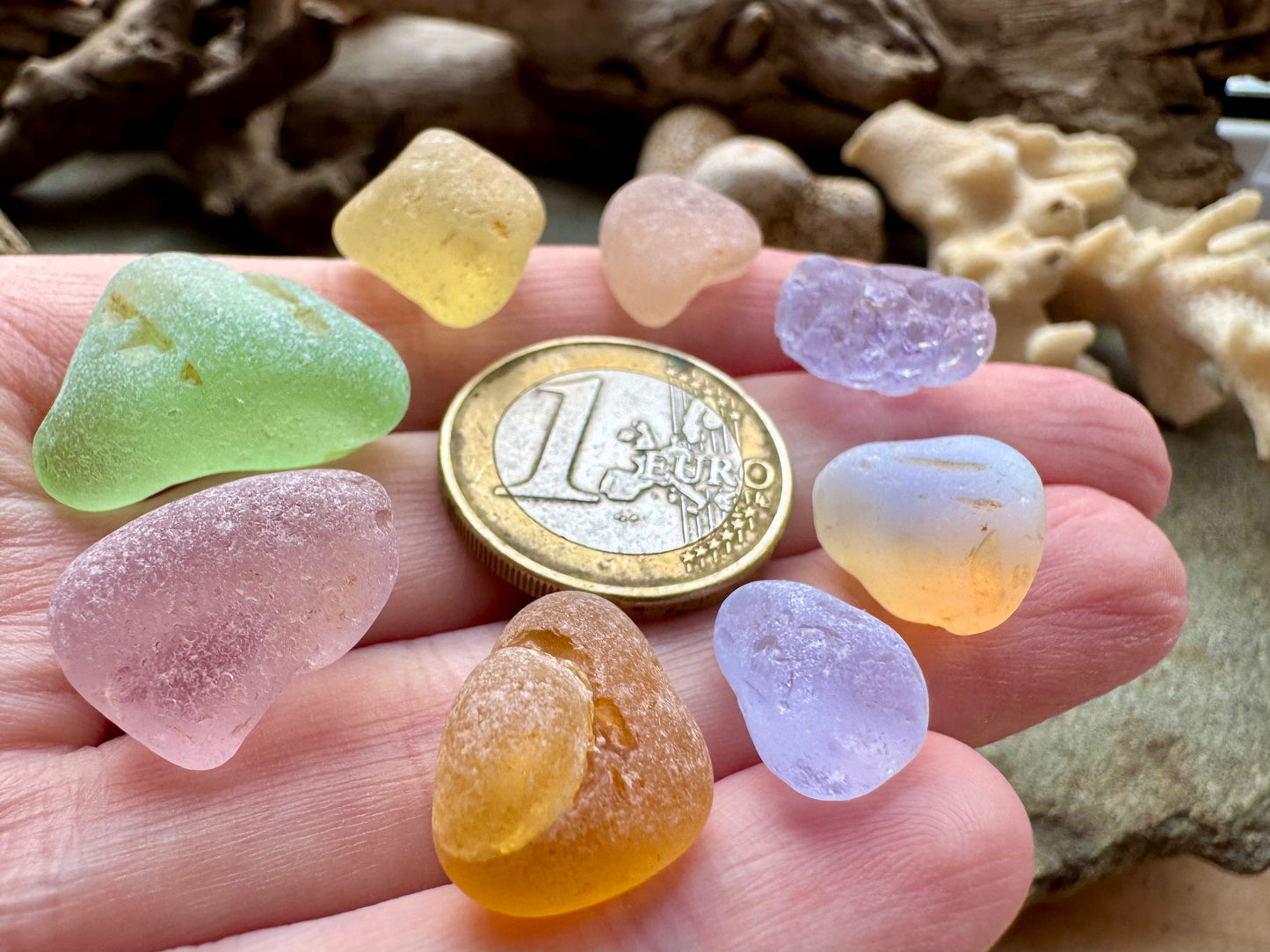 Pastel Multi Sea Glass Mix B2976 – Genuine Beach Sea Glass Pieces for Jewelry Making, Craft Supply, Small Sea Glass Lot