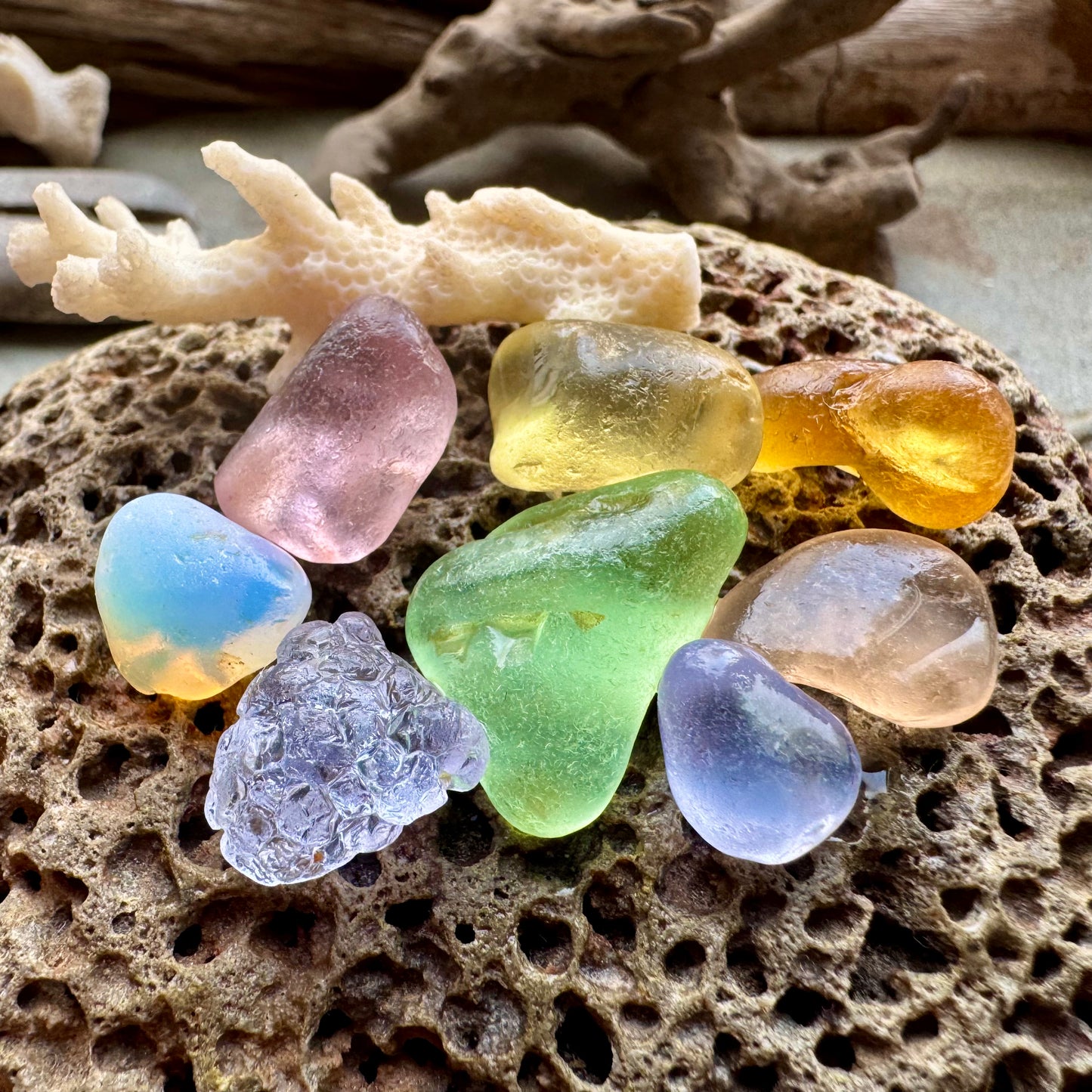 Pastel Multi Sea Glass Mix B2976 – Genuine Beach Sea Glass Pieces for Jewelry Making, Craft Supply, Small Sea Glass Lot
