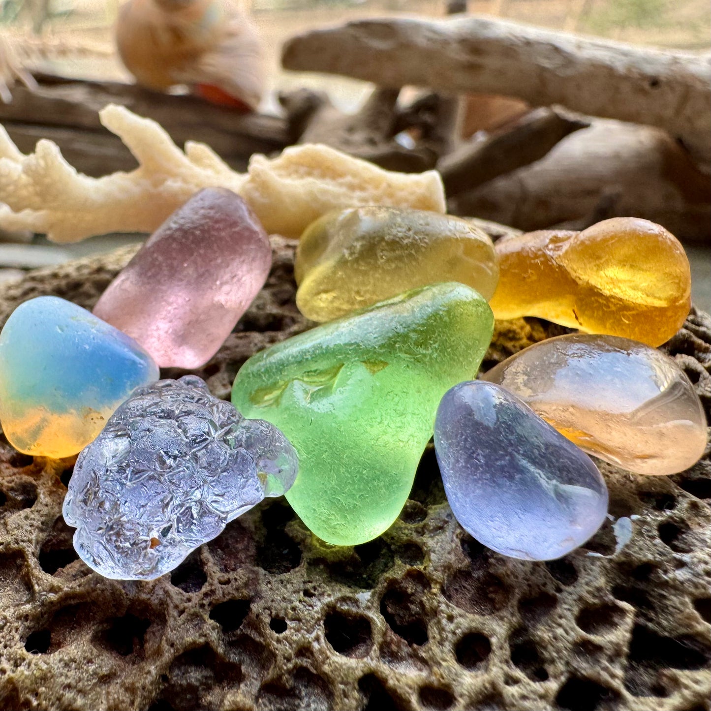 Pastel Multi Sea Glass Mix B2976 – Genuine Beach Sea Glass Pieces for Jewelry Making, Craft Supply, Small Sea Glass Lot