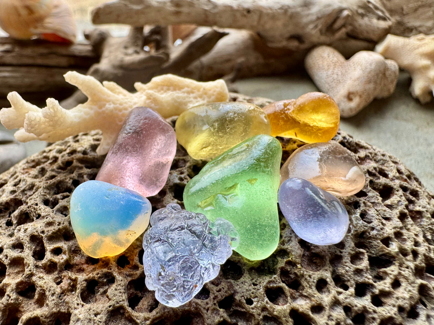 Pastel Multi Sea Glass Mix B2976 – Genuine Beach Sea Glass Pieces for Jewelry Making, Craft Supply, Small Sea Glass Lot