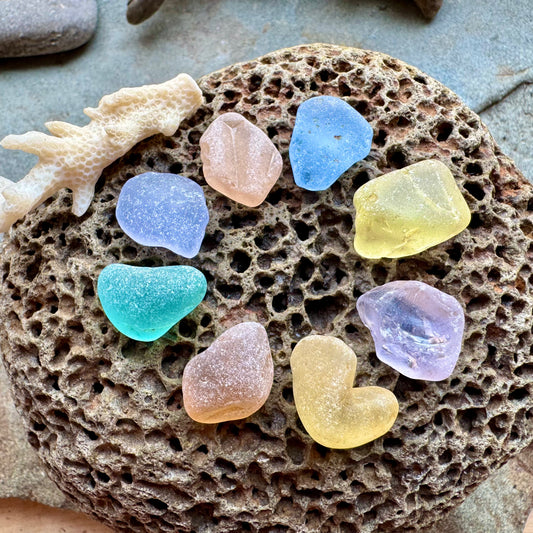 Rare Multicolor Sea Glass Set B2977– Genuine Beach Found Seaglass Pieces for Jewelry Making, Craft Supplies, Coastal Decor, Collectible Ocean Glass