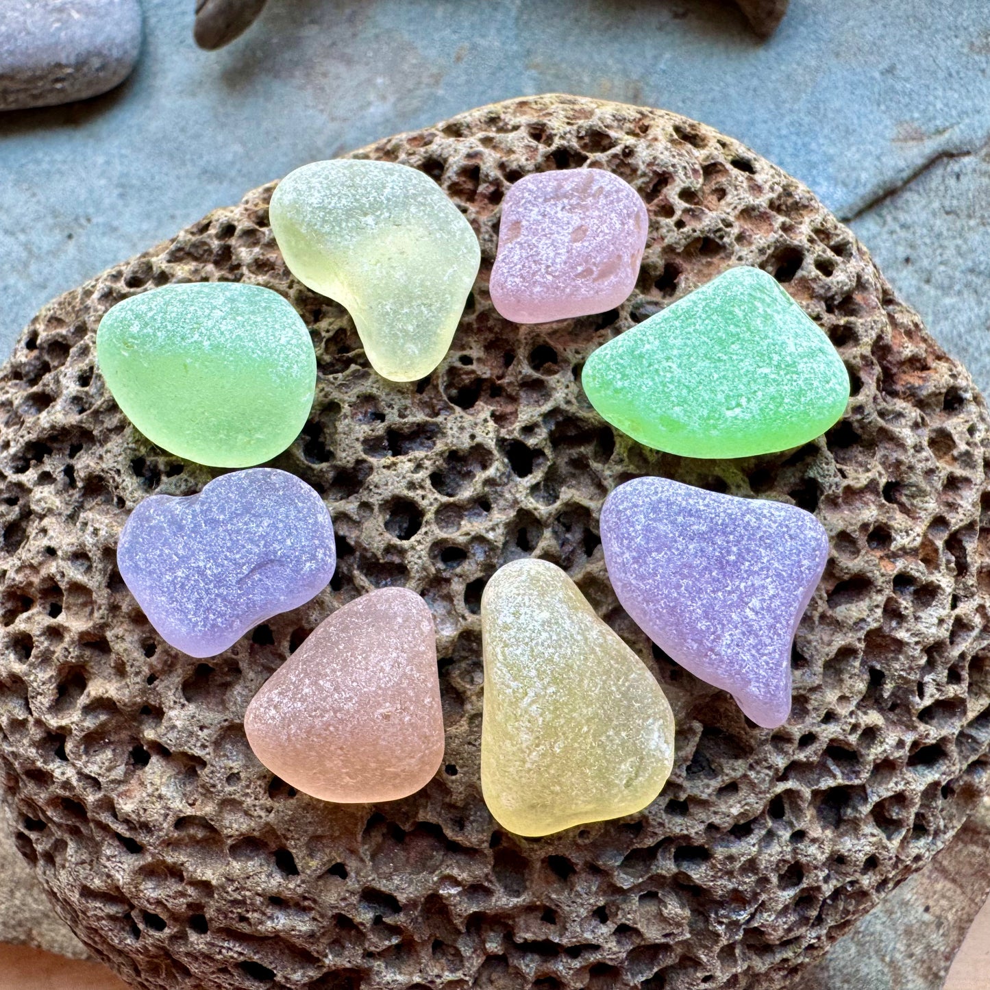 Mixed Genuine Sea Glass Set B2978, Authentic Beach Glass for Jewelry Making, Pastel Ocean Tumbled Sea Glass, Wire Wrapping Supplies, Coastal Craft Materials
