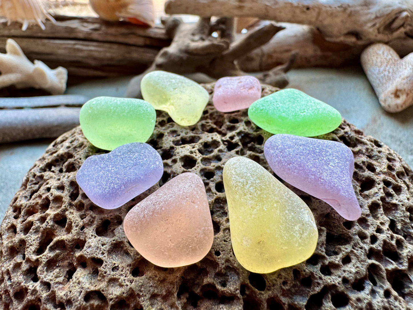 Mixed Genuine Sea Glass Set B2978, Authentic Beach Glass for Jewelry Making, Pastel Ocean Tumbled Sea Glass, Wire Wrapping Supplies, Coastal Craft Materials