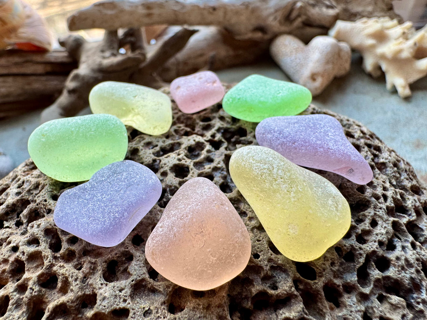 Mixed Genuine Sea Glass Set B2978, Authentic Beach Glass for Jewelry Making, Pastel Ocean Tumbled Sea Glass, Wire Wrapping Supplies, Coastal Craft Materials