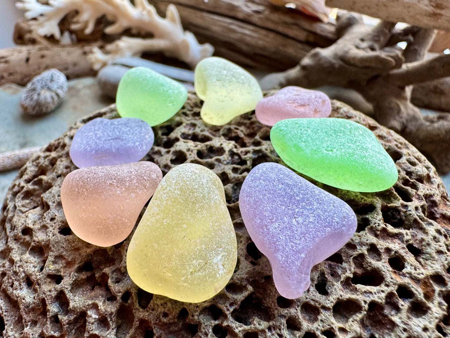 Mixed Genuine Sea Glass Set B2978, Authentic Beach Glass for Jewelry Making, Pastel Ocean Tumbled Sea Glass, Wire Wrapping Supplies, Coastal Craft Materials