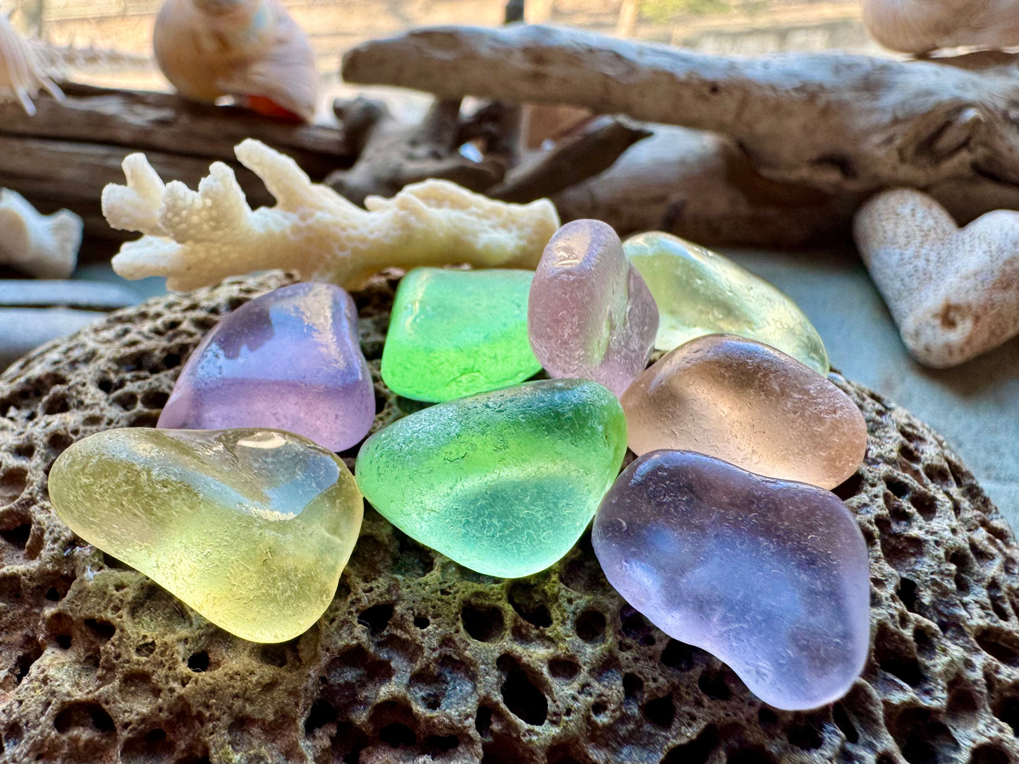 Mixed Genuine Sea Glass Set B2978, Authentic Beach Glass for Jewelry Making, Pastel Ocean Tumbled Sea Glass, Wire Wrapping Supplies, Coastal Craft Materials