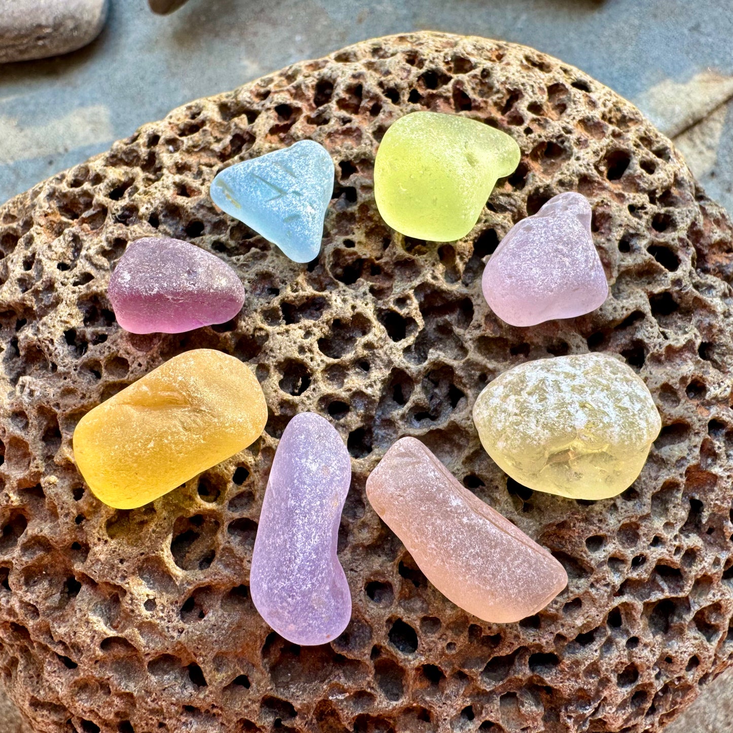 Authentic Multicolor Sea Glass Set B2979 – Genuine Beach Found Sea Glass Pieces for Jewelry Making, Craft Supplies, Coastal Decor