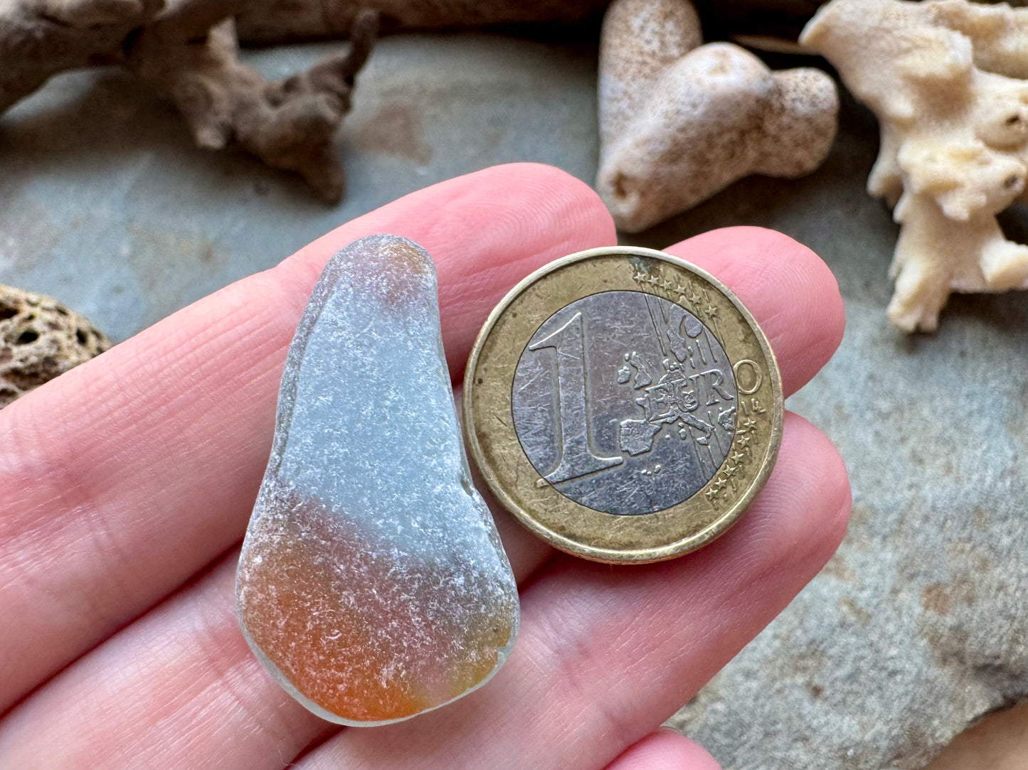 Layered Multicolor Sea Glass Pendant Piece B2984 – Genuine Ocean Tumbled Beach Glass