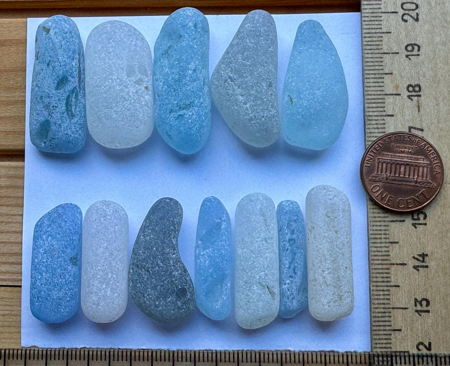 Japanese Sea Glass Sticks #025 Genuine Blue Beach Glass Craft Supply