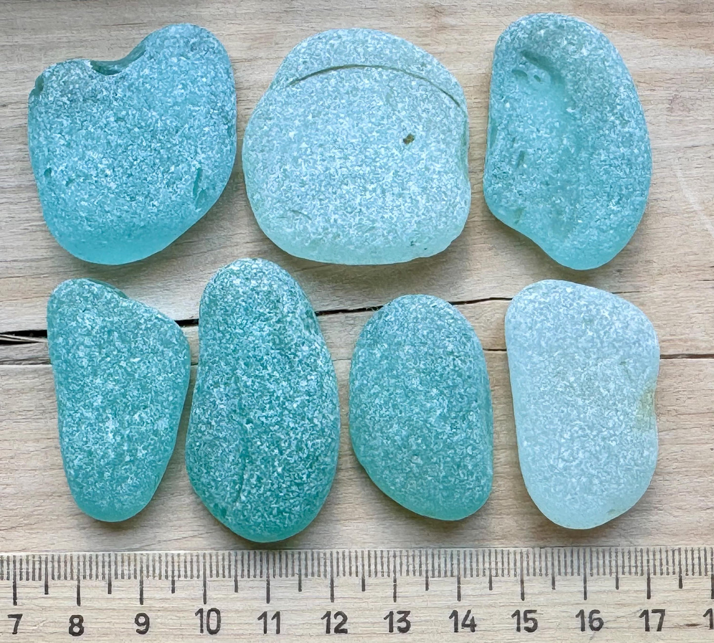 Rare XL Aqua Sea Glass Pieces #073 Genuine Japanese Beach Glass Jewelry Grade Lot #073