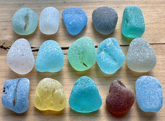 Rare Genuine Japanese Sea Glass #067 Mixed Colors Bulk Lot for Jewelry Making, Mosaic & Craft Supplies #067