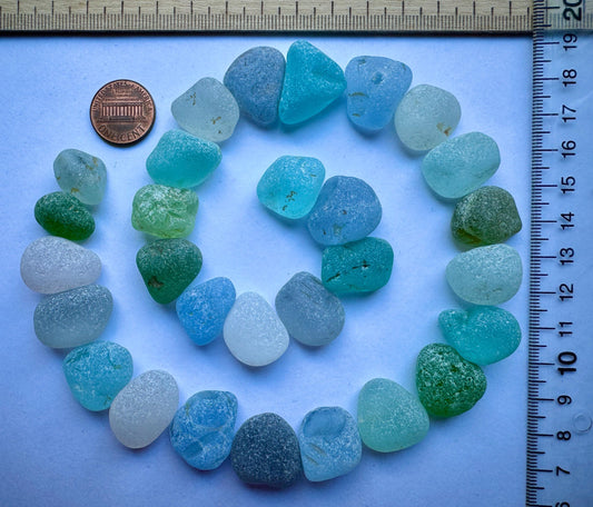 Genuine Sea Glass #031 Mix Beach Found Japanese Sea Glass Pieces Assorted Colors Lot