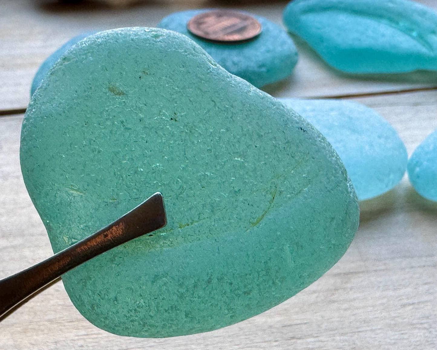 Rare Aqua Sea Glass XL #074 Genuine Japanese Sea Glass Beach Found Jewelry Supply