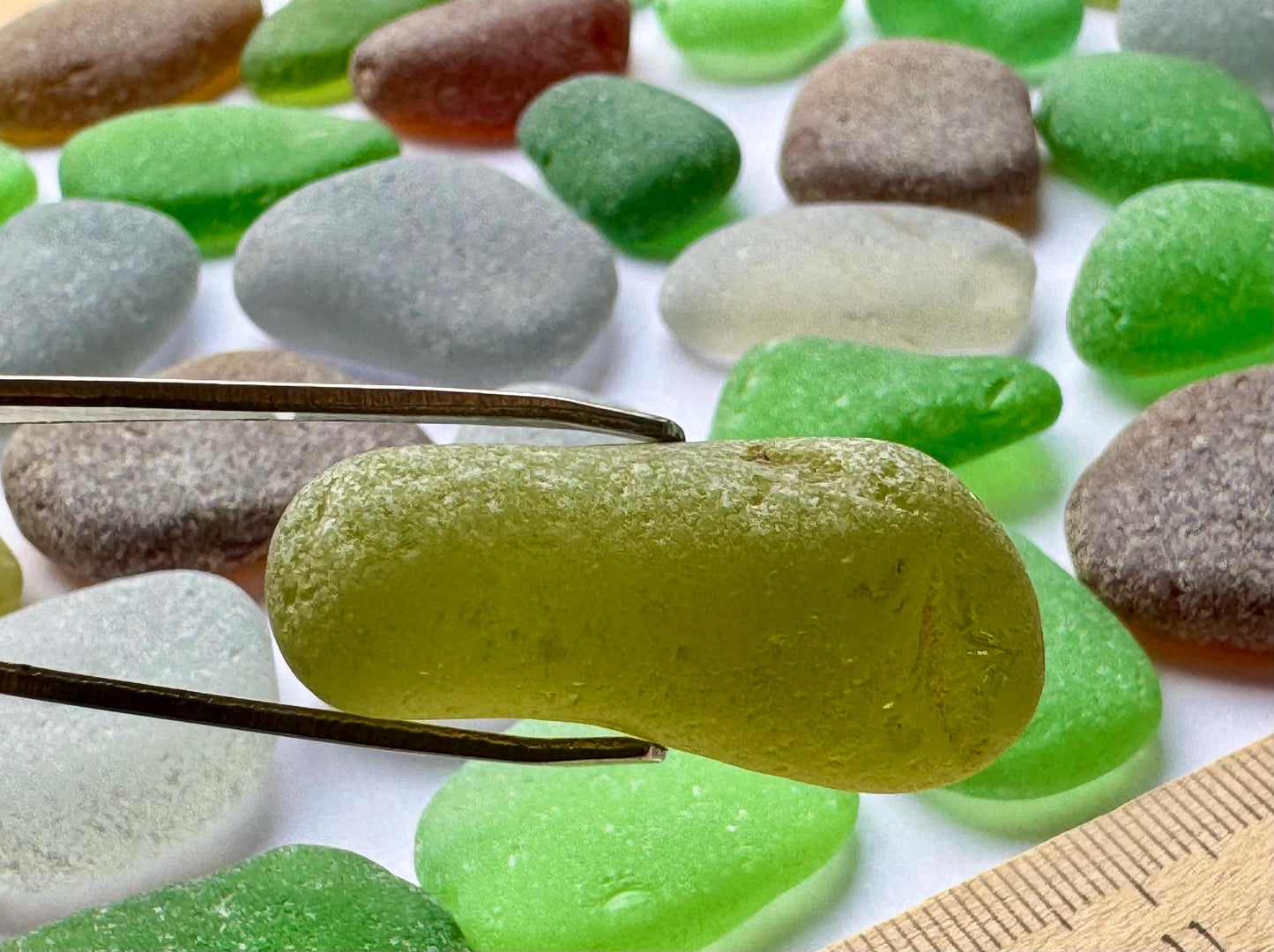 Green & Brown Genuine Sea Glass #049 Mix 270g Bulk Japanese Beach Glass for Mosaic & Crafts Lot #049