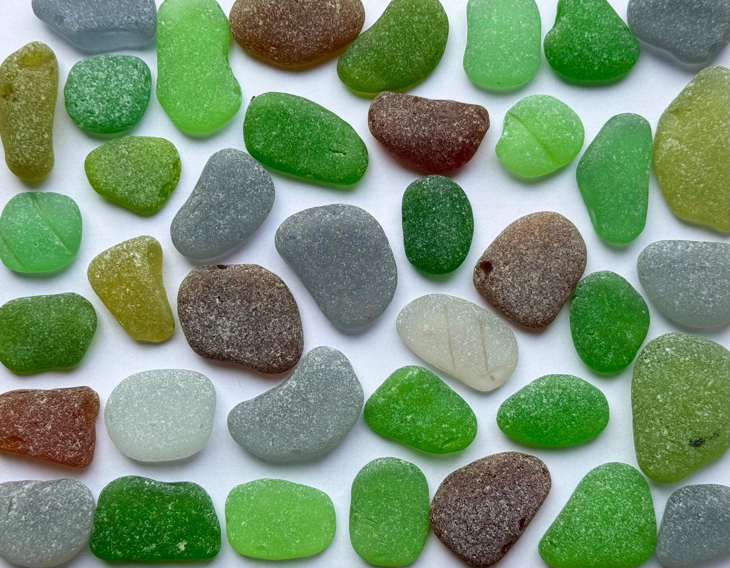 Green & Brown Genuine Sea Glass #049 Mix 270g Bulk Japanese Beach Glass for Mosaic & Crafts Lot #049