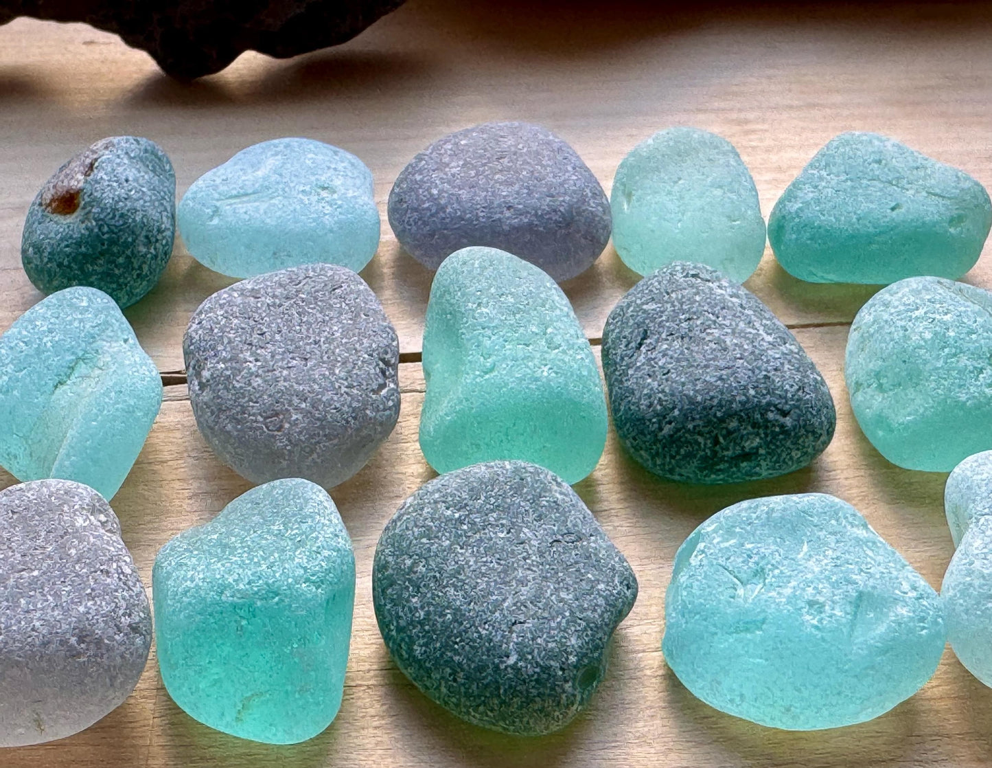 Rare Aqua & Gray Sea Glass #072 Mix Genuine Japanese Beach Found Sea Glass Lot