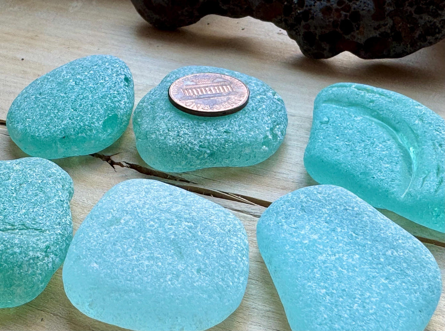 Rare Aqua Sea Glass XL #074 Genuine Japanese Sea Glass Beach Found Jewelry Supply