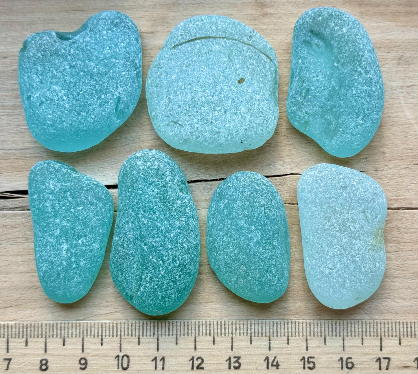 Rare XL Aqua Sea Glass Pieces #073 Genuine Japanese Beach Glass Jewelry Grade Lot #073